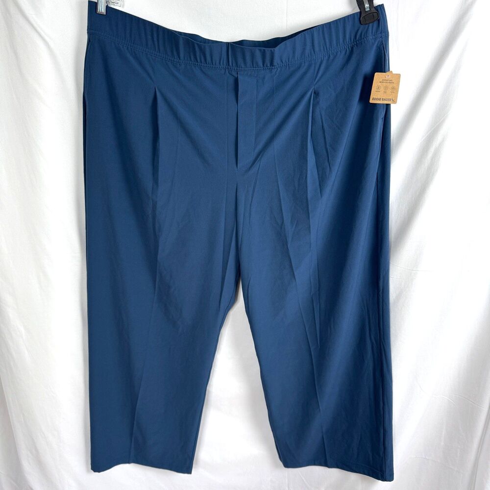 Eddie Bauer Women's Departure Wide Leg Pants Size 3X Blue Pull On NEW